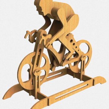 Intra απο ξύλο plywood 3mm-4mm πάχος - Racing Bike Racer Bicycle Δίασταση 30x30 cm Intraeaxys-eo20jr47 - Image 1