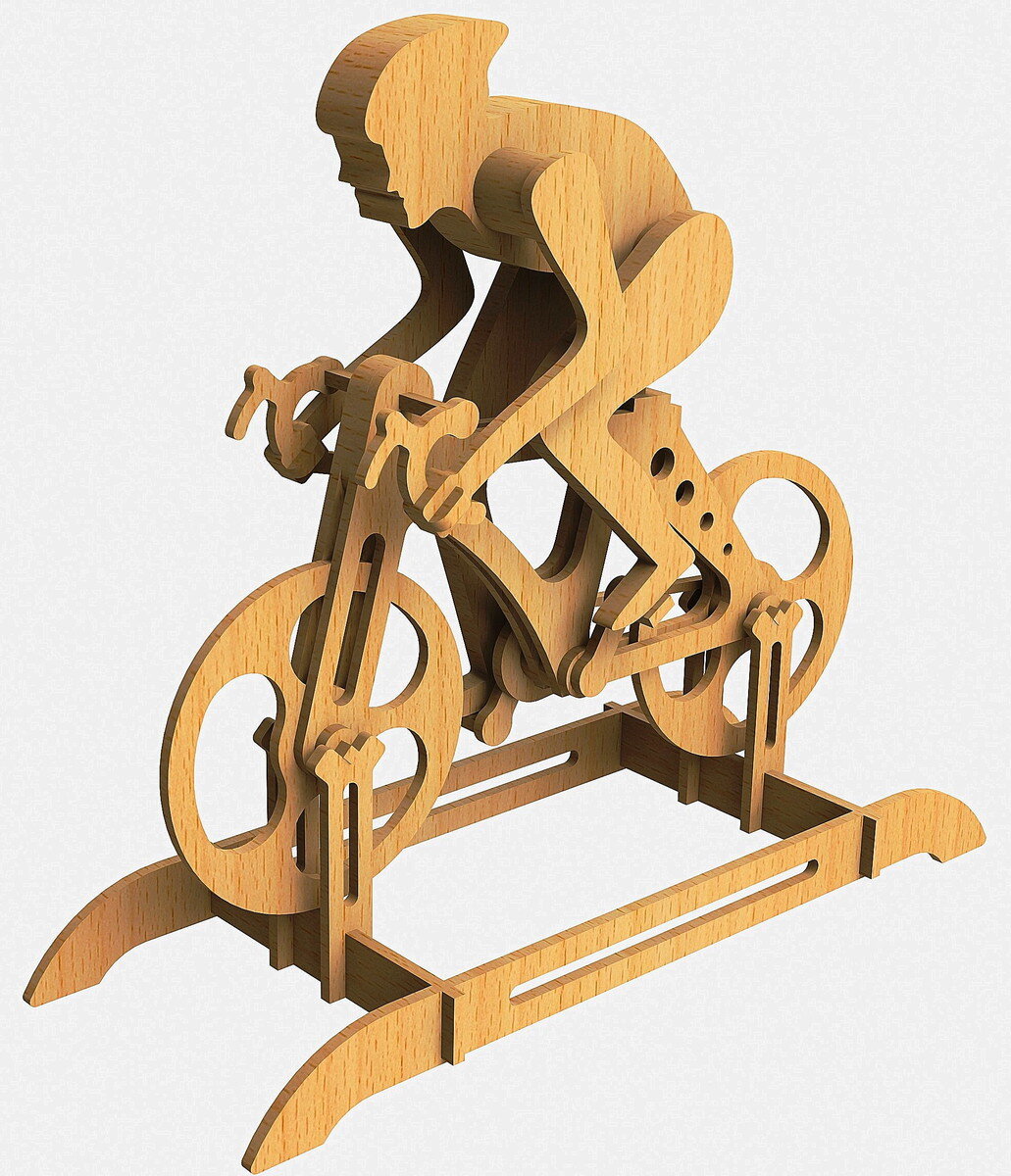 Intra απο ξύλο plywood 3mm-4mm πάχος - Racing Bike Racer Bicycle Δίασταση 30x30 cm Intraeaxys-eo20jr47