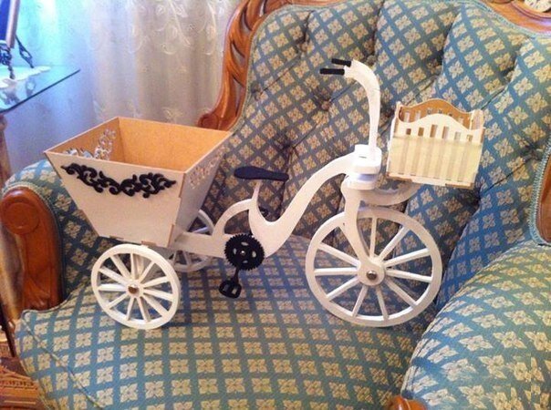 Intra απο ξύλο plywood 3mm-4mm πάχος - Ποδήλατο ποδήλατο με καλάθι Δίασταση 30x30 cm Intraeaxys-67wl32m1