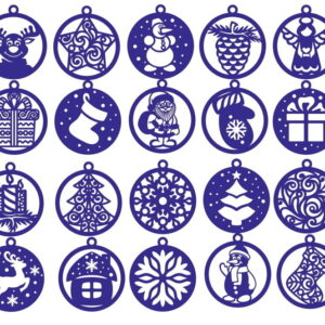 Intra απο ξύλο plywood 3mm-4mm πάχος - Χριστουγεννιάτικη Μπάλα Στολίδια Δέντρου Δίασταση 10x10 cm Intraeaxys-m1d6ze37