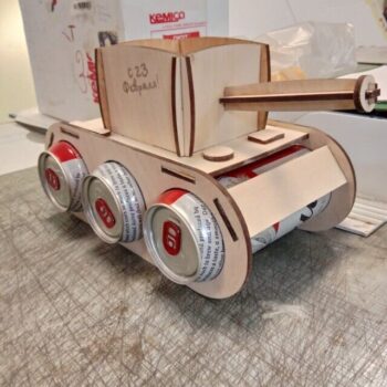 Intra απο ξύλο plywood 3mm-4mm πάχος - Πρότυπο θήκης δοχείων ποτών αναψυκτικού Tank Δίασταση 30x30 cm Intraeaxys-m1d6v9y7 - Image 1