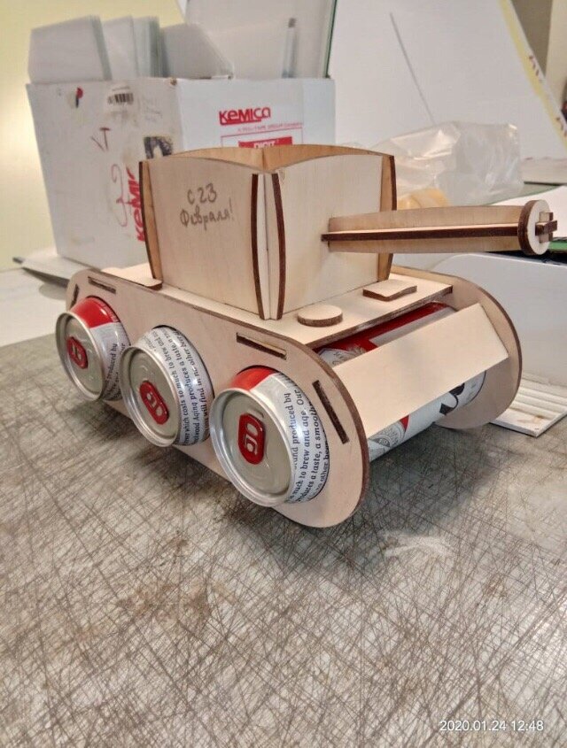 Intra απο ξύλο plywood 3mm-4mm πάχος - Πρότυπο θήκης δοχείων ποτών αναψυκτικού Tank Δίασταση 30x30 cm Intraeaxys-m1d6v9y7