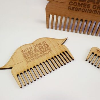 Intra απο ξύλο plywood 3mm-4mm πάχος - Αρχείο PDF προτύπου χτένας γενειάδας Δίασταση 30x30 cm Intraeaxys-67wl3e81 - Image 1