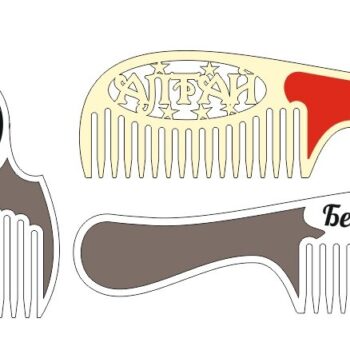 Intra απο ξύλο plywood 3mm-4mm πάχος - Σετ βούρτσα και χτένα Δίασταση 30x30 cm Intraeaxys-ro6nvm1x - Image 1