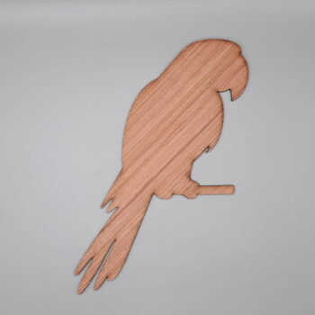 Intra απο ξύλο plywood 3mm-4mm πάχος - Ημιτελής κοπή ξύλου σε σχήμα παπαγάλου Δίασταση 30x30 cm Intraeaxys-67wlvel1 - Image 1