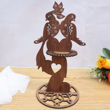 Intra απο ξύλο plywood 3mm-4mm πάχος - Θήκη χαρτοπετσέτας Peacock 3mm Δίασταση 30x30 cm Intraeaxys-lopq0gx7 - Image 3