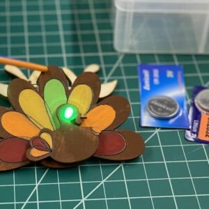 Intra απο ξύλο plywood 3mm-4mm πάχος - Καρφίτσα φωτισμού γαλοπούλας Δίασταση 30x30 cm Intraeaxys-6o3ygxq7