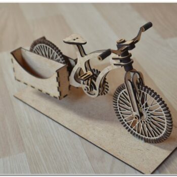 Intra απο ξύλο plywood 3mm-4mm πάχος - Bike Wooden Organizer A Bike Δίασταση 30x30 cm Intraeaxys-zo95zx1k - Image 1