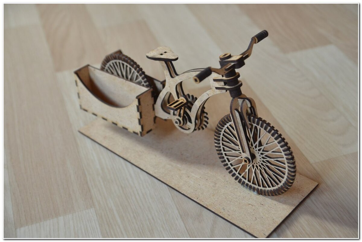 Intra απο ξύλο plywood 3mm-4mm πάχος - Bike Wooden Organizer A Bike Δίασταση 30x30 cm Intraeaxys-zo95zx1k
