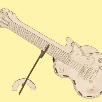 Intra απο ξύλο plywood 3mm-4mm πάχος - Καλάθι λουλουδιών διακοσμητικό κιθάρας σε βάση 3mm Κόντρα πλακέ Δίασταση 30x30 cm Intraeaxys-075yrk8o - Image 1