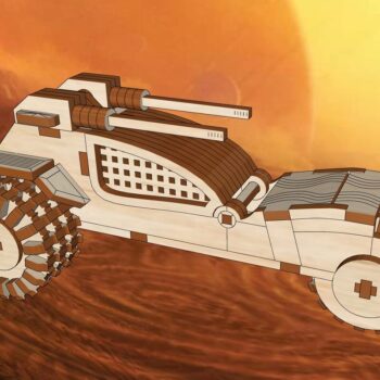 Intra απο ξύλο plywood 3mm-4mm πάχος - Ξύλινο παιχνίδι Dune II Raider Trike Δίασταση 30x30 cm Intraeaxys-m1d65de7 - Image 1