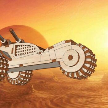 Intra απο ξύλο plywood 3mm-4mm πάχος - Ξύλινο παιχνίδι Dune II Raider Trike Δίασταση 30x30 cm Intraeaxys-m1d65de7 - Image 4