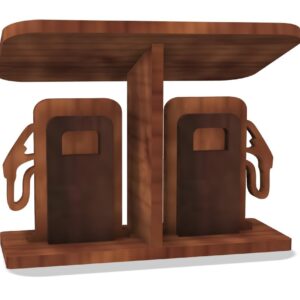 Intra απο ξύλο plywood 3mm-4mm πάχος - Πρατήριο βενζίνης παιχνιδιών Δίασταση 30x30 cm Intraeaxys-p7ymj927