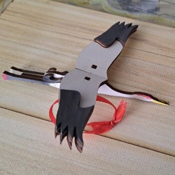 Intra απο ξύλο plywood 3mm-4mm πάχος - Ξύλινο παζλ Crane Bird Δίασταση 30x30 cm Intraeaxys-voq2xedo - Image 1