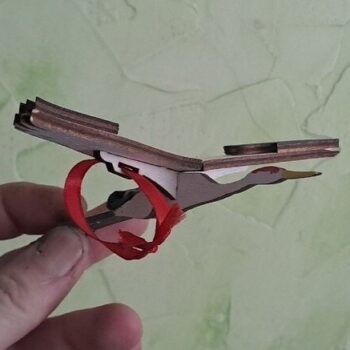 Intra απο ξύλο plywood 3mm-4mm πάχος - Ξύλινο παζλ Crane Bird Δίασταση 30x30 cm Intraeaxys-voq2xedo - Image 3