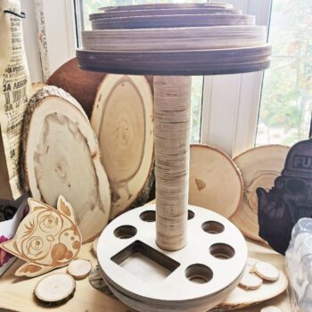 Intra απο ξύλο plywood 3mm-4mm πάχος - Μίνι μπαρ σε σχήμα αλτήρα Δίασταση 30x30 cm Intraeaxys-voq2e0qo - Image 3