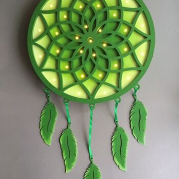 Intra απο ξύλο plywood 3mm-4mm πάχος - Ονειροπαγίδα με φτερά Δίασταση 30x30 cm Intraeaxys-qommn85o - Image 1