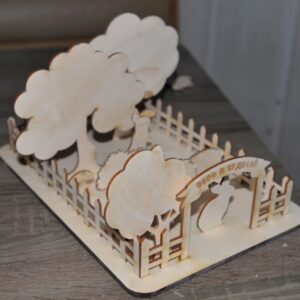 Intra απο ξύλο plywood 3mm-4mm πάχος - Δέντρα φράχτη αγροκτημάτων εξοχικών σπιτιών Ζώα Δίασταση 30x30 cm Intraeaxys-r1z28xn1