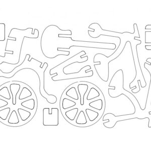 Intra απο ξύλο plywood 3mm-4mm πάχος - Bicicleta (Ποδήλατο) Δίασταση 30x30 cm Intraeaxys-eo0je97g