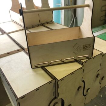 Intra απο ξύλο plywood 3mm-4mm πάχος - Ξύλινο καλάθι καραμέλας φρούτων Δίασταση 30x30 cm Intraeaxys-m1d6ryx7 - Image 1