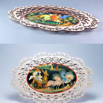 Intra απο ξύλο plywood 3mm-4mm πάχος - Ξύλινος δίσκος σοκολατένιο καλάθι καραμελών Δίασταση 30x30 cm Intraeaxys-51rr4m31 - Image 1