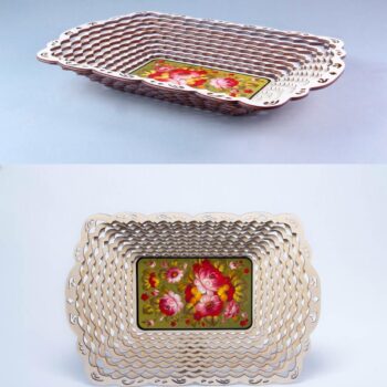 Intra απο ξύλο plywood 3mm-4mm πάχος - Καλάθι δώρων Χριστουγέννων Ξύλινο καλάθι με ζαχαρωτά Δίασταση 30x30 cm Intraeaxys-eo20jd67 - Image 1