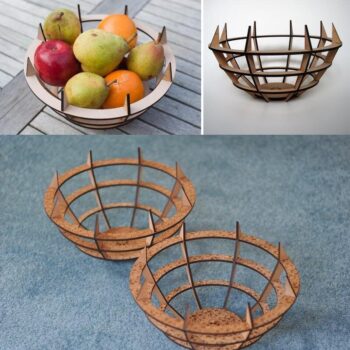 Intra απο ξύλο plywood 3mm-4mm πάχος - Πρότυπο φρουτοκύπελλο Δίασταση 30x30 cm Intraeaxys-6o3yjg37 - Image 1