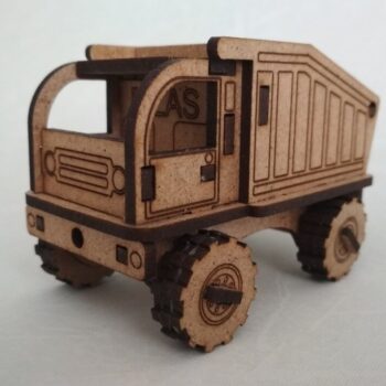 Intra απο ξύλο plywood 3mm-4mm πάχος - Παιχνίδι ανατρεπόμενο φορτηγό Δίασταση 30x30 cm Intraeaxys-p7ymze67 - Image 1