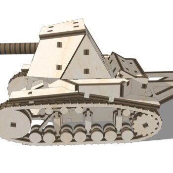 Intra απο ξύλο plywood 3mm-4mm πάχος - Tank SU-18 Ξύλινο 3D παζλ Δίασταση 30x30 cm Intraeaxys-6o3yzjq7 - Image 3