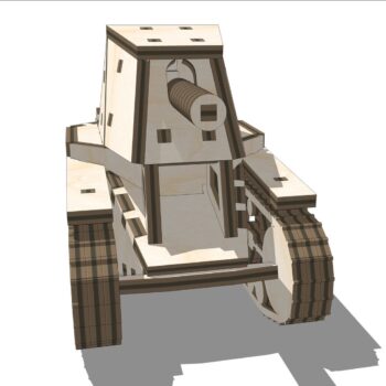 Intra απο ξύλο plywood 3mm-4mm πάχος - Tank SU-18 Ξύλινο 3D παζλ Δίασταση 30x30 cm Intraeaxys-6o3yzjq7 - Image 4