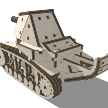 Intra απο ξύλο plywood 3mm-4mm πάχος - Tank SU-18 Ξύλινο 3D παζλ Δίασταση 30x30 cm Intraeaxys-6o3yzjq7 - Image 5