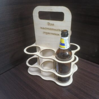 Intra απο ξύλο plywood 3mm-4mm πάχος - Πρότυπο φορέα φιάλης μπύρας Six Pack 3mm Δίασταση 20x20 cm Intraeaxys-pok3rg97 - Image 3