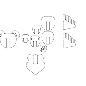 Intra απο ξύλο plywood 3mm-4mm πάχος - Αρκουδάκι Δίασταση 30x30 cm Intraeaxys-91jqx4om - Image 1