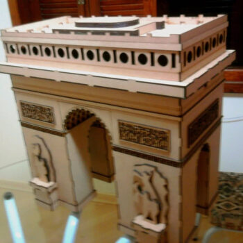 Intra απο ξύλο plywood 3mm-4mm πάχος - Arc De Triumph 3D ξύλινο κιτ μοντέλου παζλ Δίασταση 30x30 cm Intraeaxys-eo0q0351 - Image 1