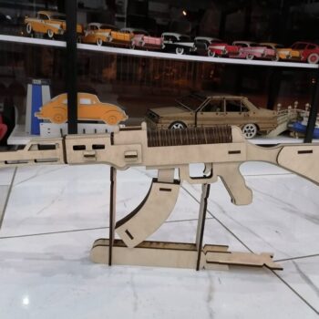 Intra απο ξύλο plywood 3mm-4mm πάχος - AK-47 Υποπολυβόλο Μοντέλο 3D Ξύλινο παζλ Δίασταση 30x30 cm Intraeaxys-zo9y9e47 - Image 3