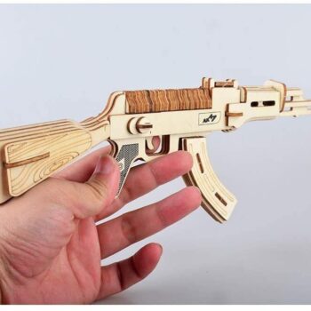 Intra απο ξύλο plywood 3mm-4mm πάχος - AK-47 Υποπολυβόλο Μοντέλο 3D Ξύλινο παζλ Δίασταση 30x30 cm Intraeaxys-zo9y9e47 - Image 4