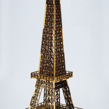 Intra απο ξύλο plywood 3mm-4mm πάχος - Eiffet Tower 3mm Κόντρα πλακέ Δίασταση 30x30 cm Intraeaxys-lopq6mz7 - Image 1