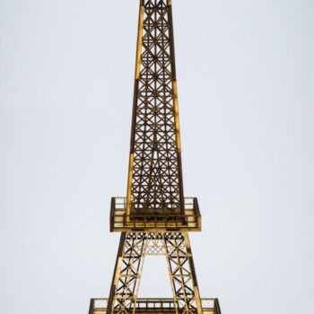 Intra απο ξύλο plywood 3mm-4mm πάχος - Eiffet Tower 3mm Κόντρα πλακέ Δίασταση 30x30 cm Intraeaxys-lopq6mz7 - Image 3