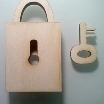 Intra απο ξύλο plywood 3mm-4mm πάχος - Λουκέτο με κλειδί Δίασταση 30x30 cm Intraeaxys-078y94qo - Image 1