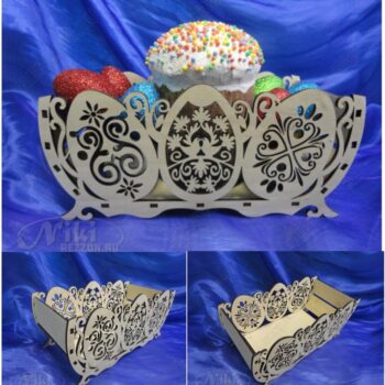 Intra απο ξύλο plywood 3mm-4mm πάχος - Πασχαλινό καλάθι κόντρα πλακέ Δίασταση 30x30 cm Intraeaxys-eo0qnl01 - Image 1