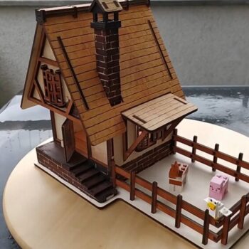 Intra απο ξύλο plywood 3mm-4mm πάχος - Toy Village House Δίασταση 40x50 cm Intraeaxys-91jdqz81 - Image 4