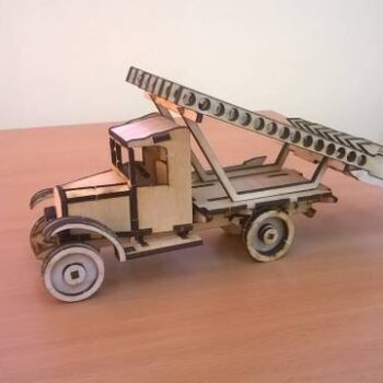 Intra απο ξύλο plywood 3mm-4mm πάχος - Ξύλινο παιχνίδι Katyusha Rocket Launcher Δίασταση 30x30 cm Intraeaxys-r7vmyxl7 - Image 1