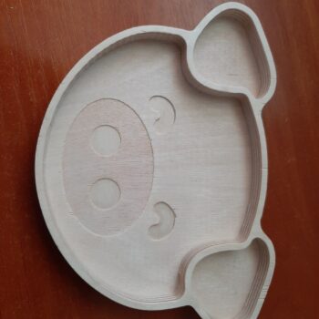 Intra απο ξύλο plywood 3mm-4mm πάχος - Pig Plate Ξύλινο πιάτο σε σχήμα ζώου Δίασταση 30x30 cm Intraeaxys-eo0ql9g1 - Image 1