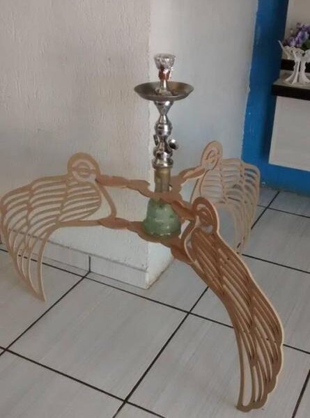 Intra απο ξύλο plywood 3mm-4mm πάχος - Διακοσμητική Ξύλινη Βάση Ναργιλέ Δίασταση 30x30 cm Intraeaxys-joedpy51