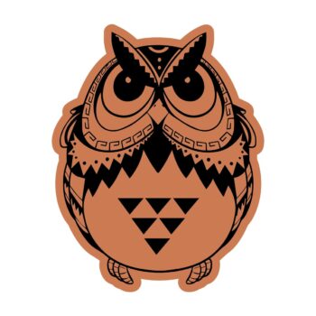 Intra απο ξύλο plywood 3mm-4mm πάχος - Πρότυπο χάραξης κουκουβάγιας Δίασταση 30x30 cm Intraeaxys-r1z2d8p1 - Image 1