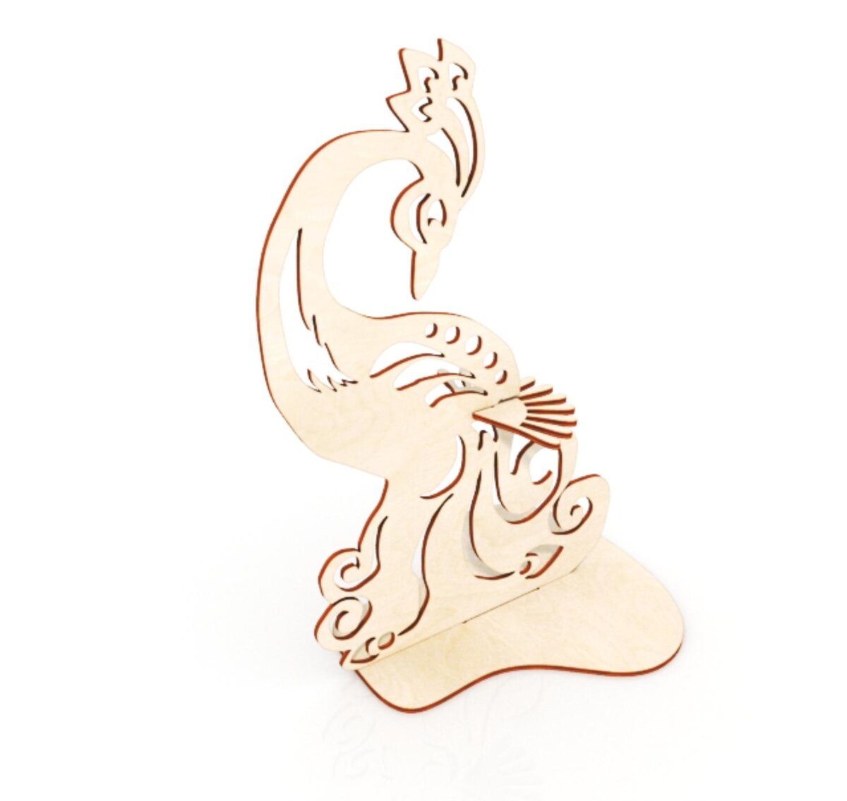 Intra απο ξύλο plywood 3mm-4mm πάχος - Θήκη χαρτοπετσέτας Peacock Δίασταση 30x30 cm Intraeaxys-qommkr8o