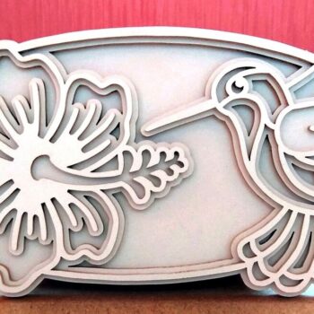 Intra απο ξύλο plywood 3mm-4mm πάχος - Κολίμπρι τέχνης με ξύλινα στρώματα Δίασταση 30x30 cm Intraeaxys-67wldew1 - Image 1