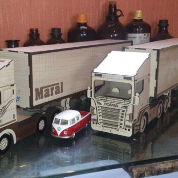 Intra απο ξύλο plywood 3mm-4mm πάχος - Scania Truck Wood Model Toy Kit Δίασταση 30x30 cm Intraeaxys-m1d6nl37 - Image 1