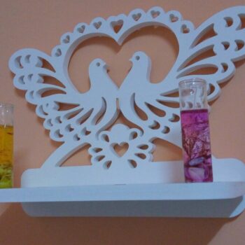 Intra απο ξύλο plywood 3mm-4mm πάχος - Ράφι Heart Bird Shape Δίασταση 30x30 cm Intraeaxys-d1lvv8zo - Image 1