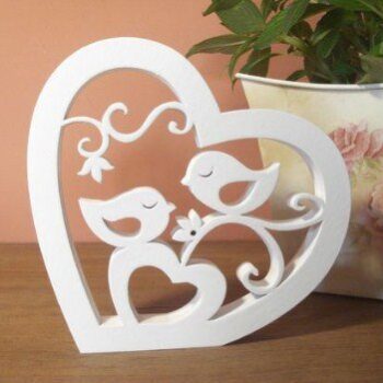 Intra απο ξύλο plywood 3mm-4mm πάχος - Πουλιά στην καρδιά Δίασταση 30x30 cm Intraeaxys-eo2eg4o8 - Image 1